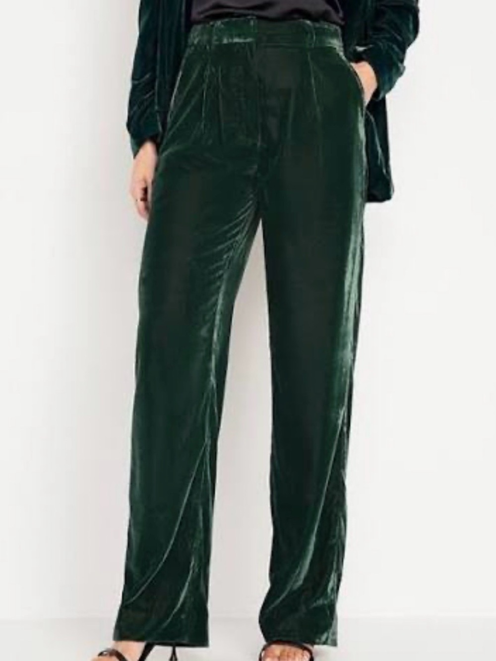 Extra High-Waisted Velvet Taylor Pants
